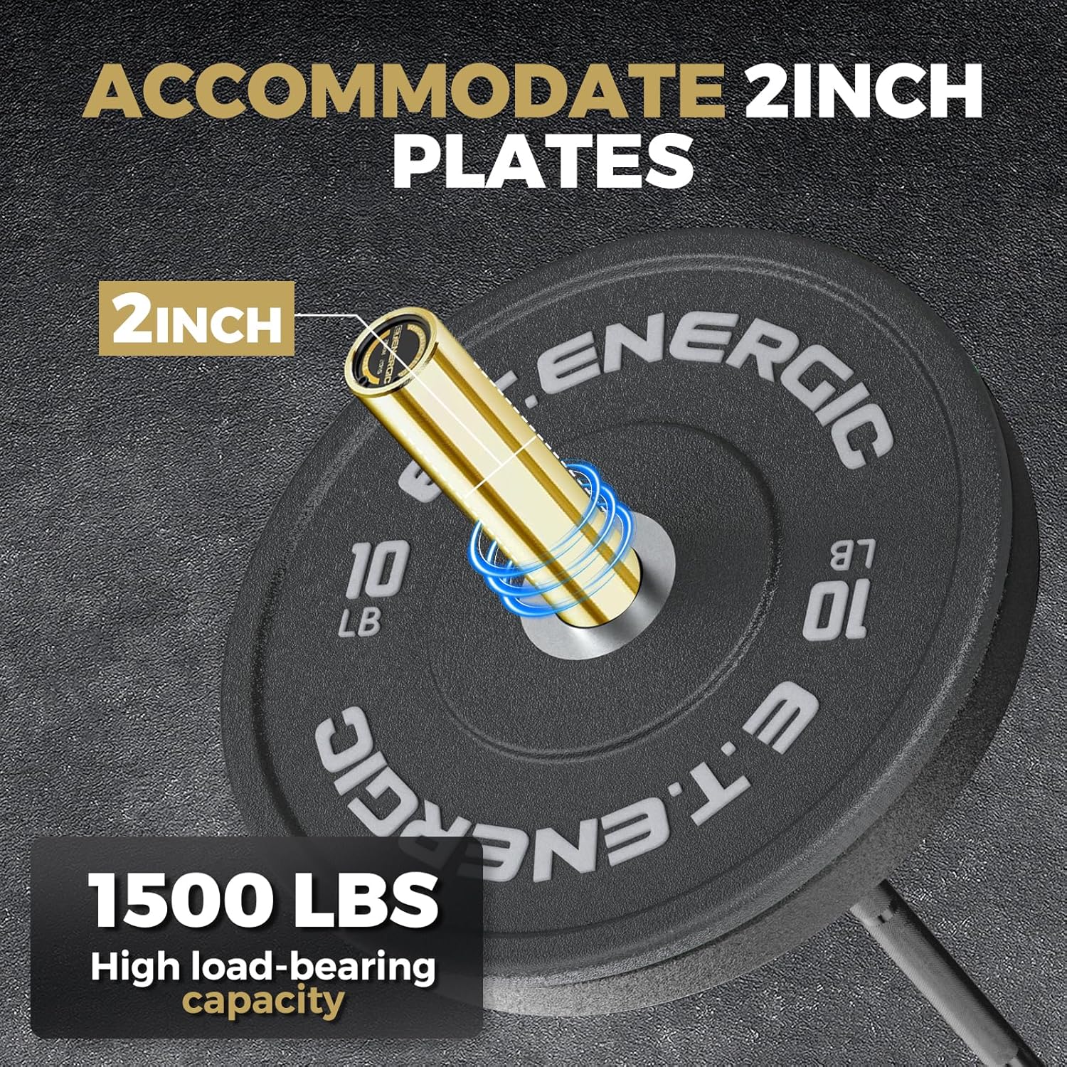 7ft Olympic Barbell Bar 45LB Load 1500lbs Capacity Available, for Gym Home Exercises, Weightlifting, Powerlifting for 2" Olympic Plates