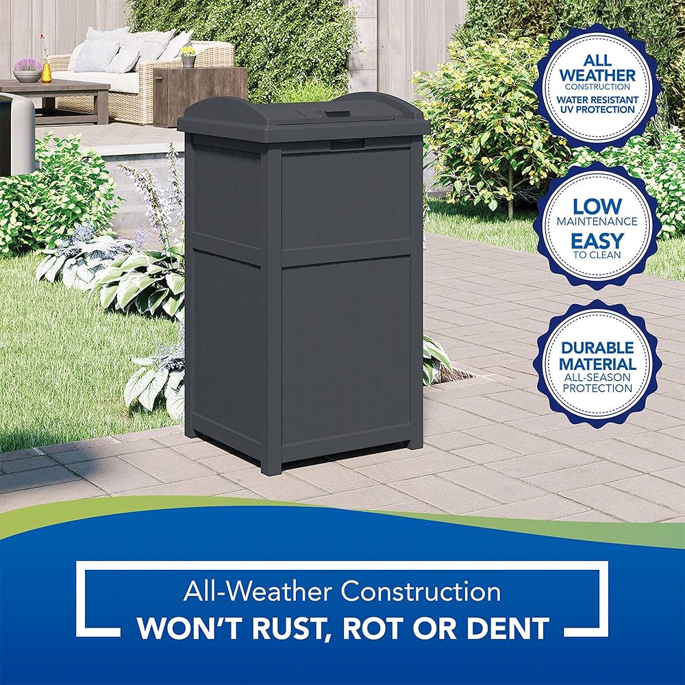Amazon.com: Suncast 3 Pack Trash Hideaway Refuse Container