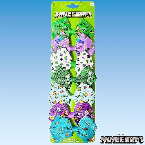 Miniatura 7 de LUV HER Minecraft - Lazos para el cabello para niños, paquete de 7 piezas de 4 pulgadas, juego de regalo de accesorios para el cabello, lazos para