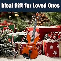 Vista 7 de Mendini by Cecilio Juego de viola de madera maciza de 12 pulgadas para principiantes, kit de viola acústica tallada a mano con estuche rígido, arco