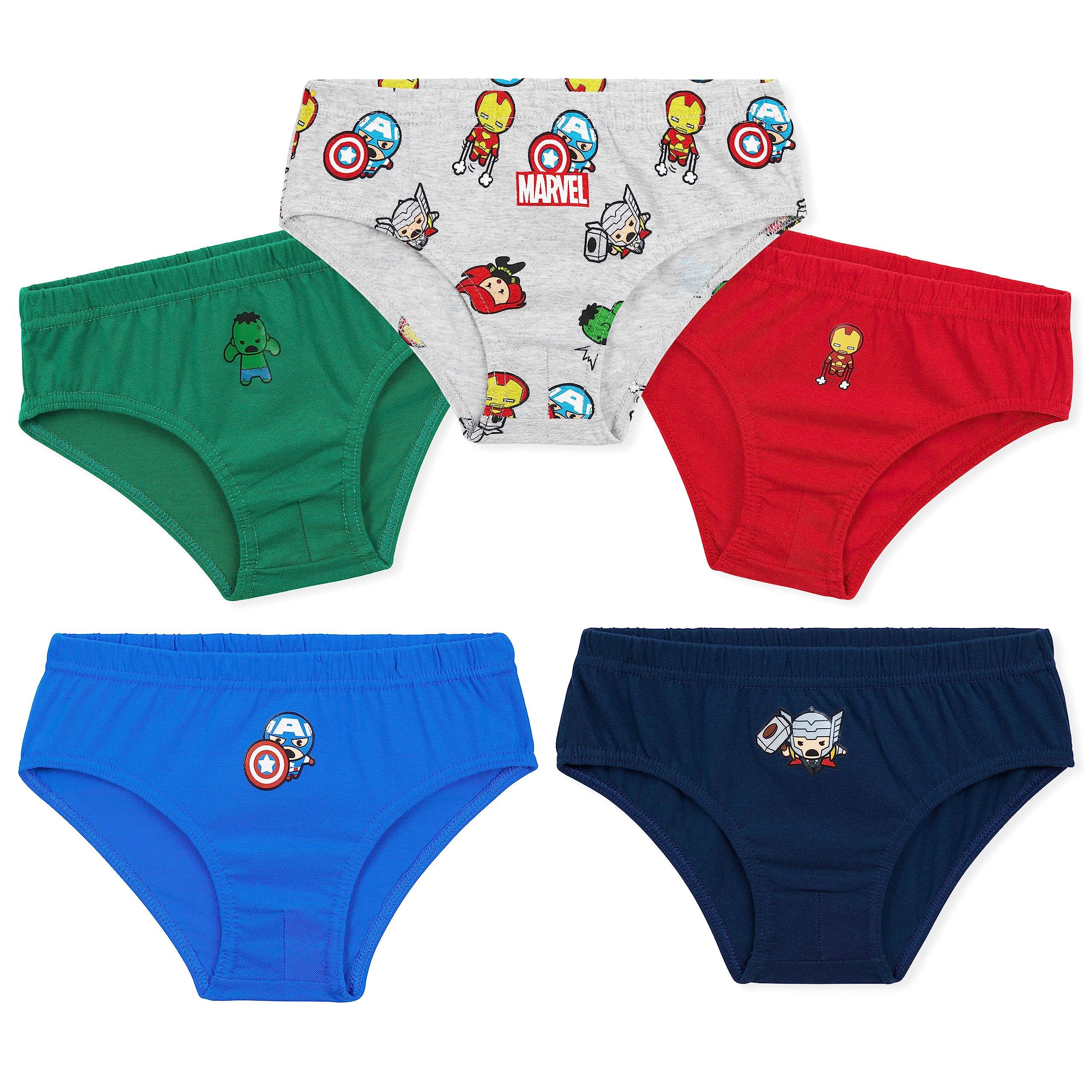 MarvelBoys Pants 5 Pack Cotton Briefs Avengers Spiderman Superhero Teenagers Toddlers Boys Underwear Soft Breathable Hulk Iron Man Captain America UnderpantsOEKO-TEX STANDARD 100