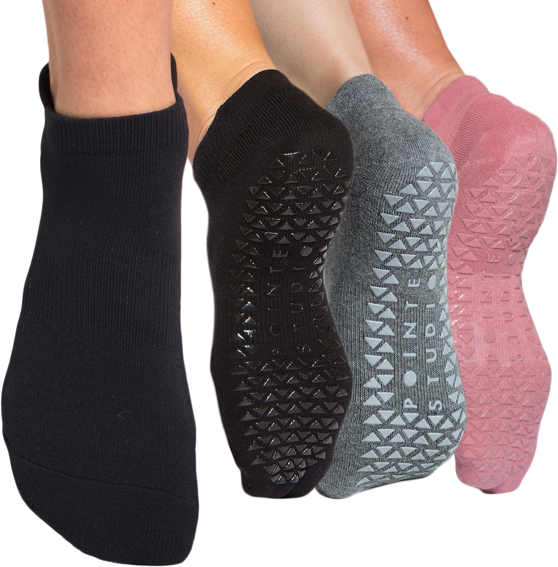 Pointe Studio Women's Non-slip, Grip Socks for Yoga, Barre, Pilates and Dance