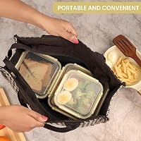 BELLE VOUS 3 részes ételtároló doboz szett 530-1500 ml - BPA-mentes, légmentes, mikrózható, mosogatógépben mosható, fagyasztható műanyag tár 7