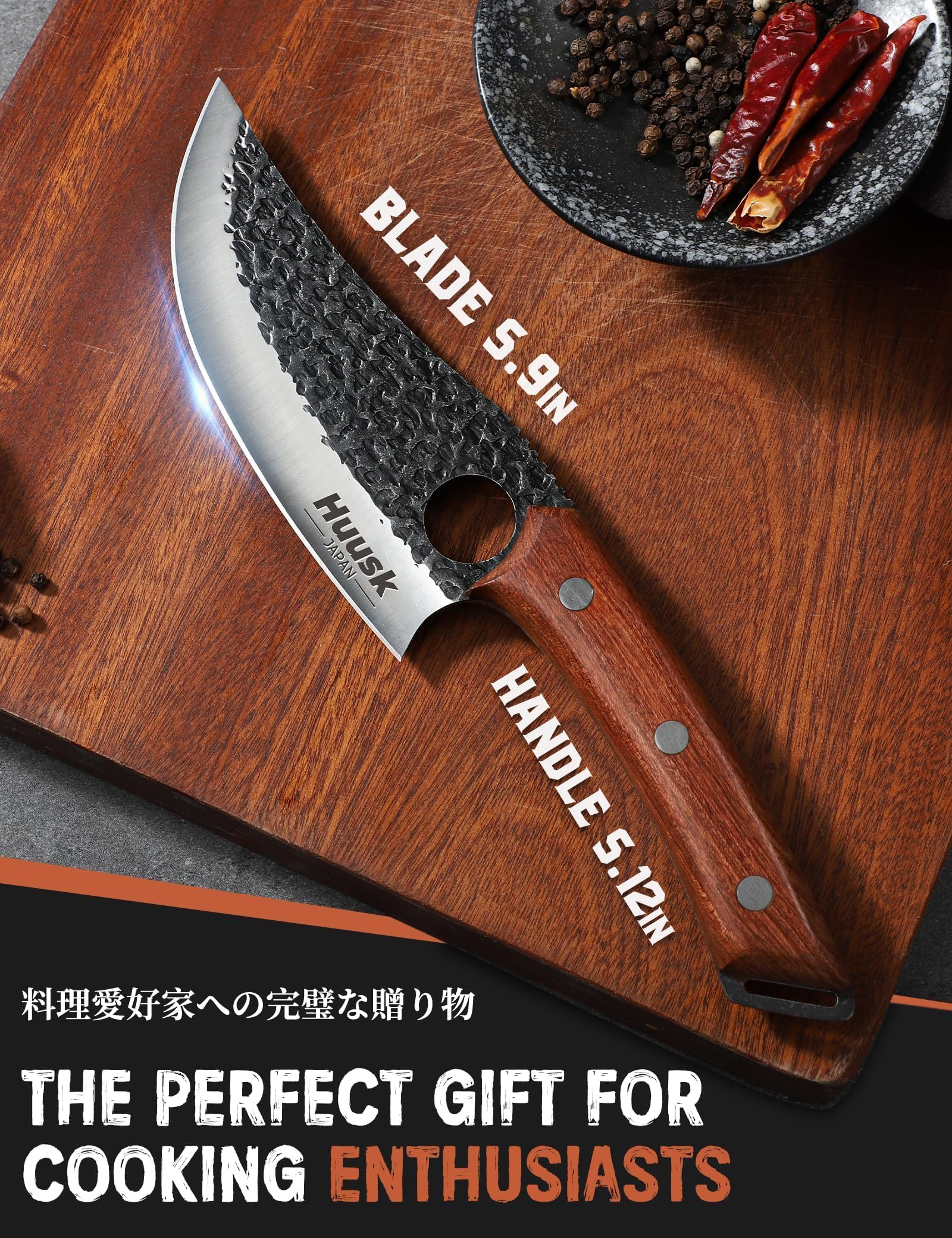 Huusk Viking Knife: Japanese Butcher Knife -6