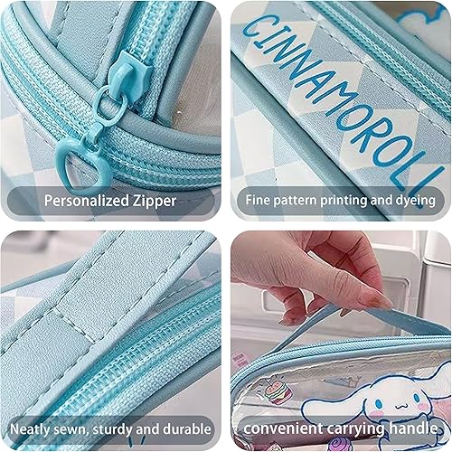 Miniatura 5 de Lindo estuche para lápices para niñas, estuche de piel sintética con cremallera, organizador de almacenamiento de artículos de papelería de gran