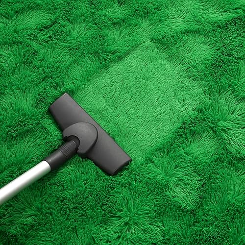 Miniatura 6 de AROGAN Alfombra Shaggy Suave de Lujo, 3x5 Pies Verde Esponjosa para Dormitorio para Sala de Estar, Sala de Juegos de Niños y Niñas, Habitación de