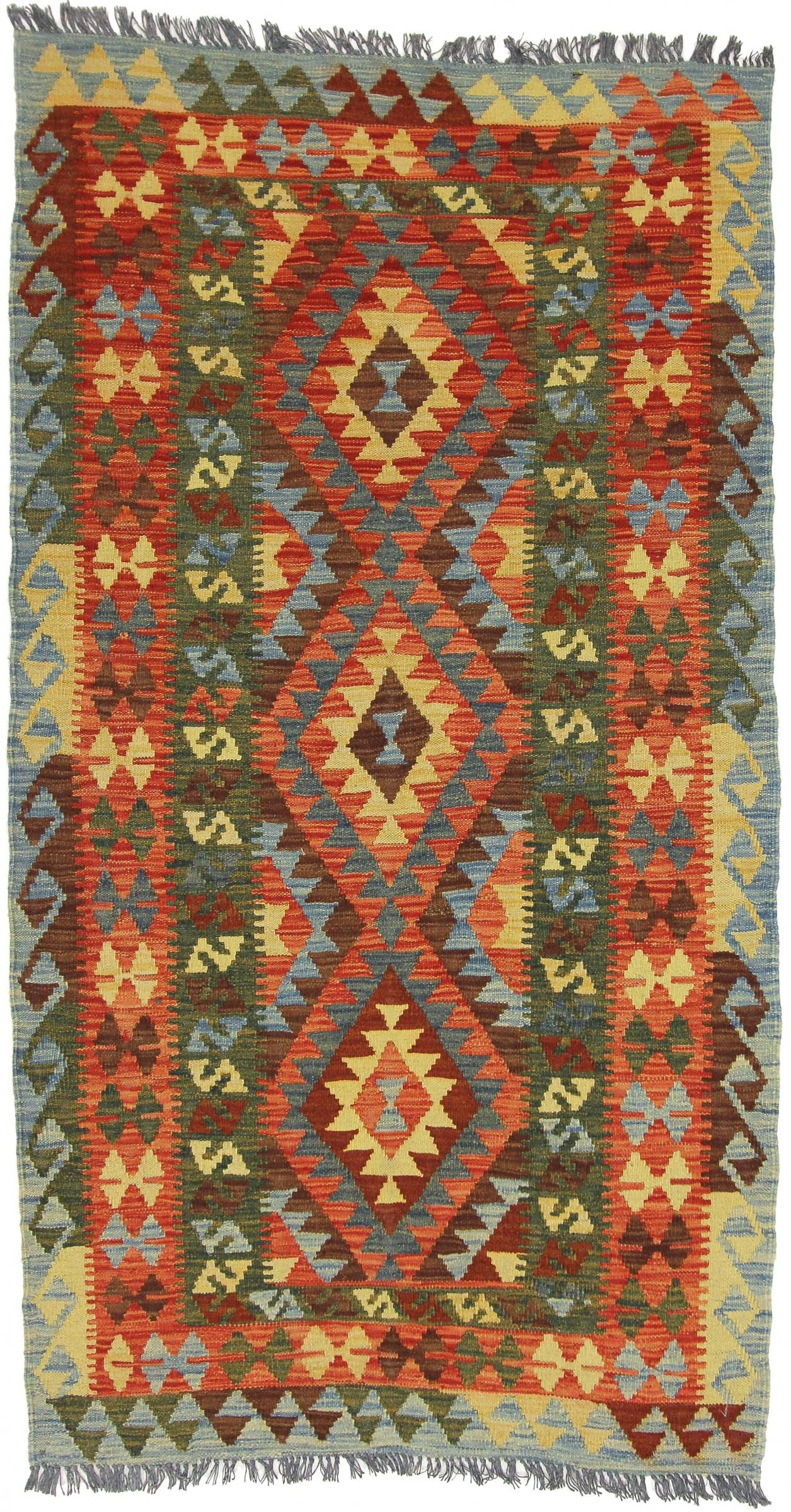 Tapis en laine Kilim Afghan pour réchauffer les grands couloirs