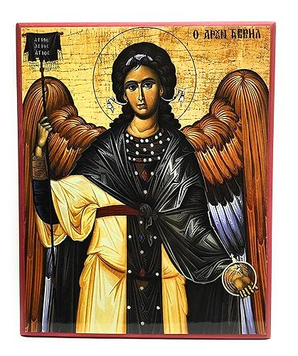 Miniatura 9 de Wooden Greek Orthodox Christian Icon Saint Archangel Gabriel (4.5" x 6.5")