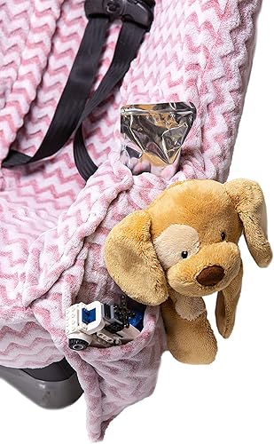 Miniatura 5 de Niko Easy-Wash Children's Car Seat Cover & Liner - Minky - Chevron rosa - Ajuste universal - probado en choques - Parte inferior de asiento