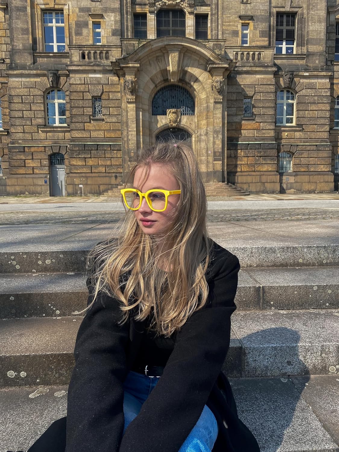 VISOONE Square Blue Light Blocking Glasses TR90 Anti Glare Computer Gaming for Women Men NOE - Image 2