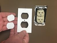 Vista 4 de TradeGear Junta de aislamiento de placa de pared, paquete de 100 unidades, junta de repuesto hecha con espuma aislante de polietileno resistente a