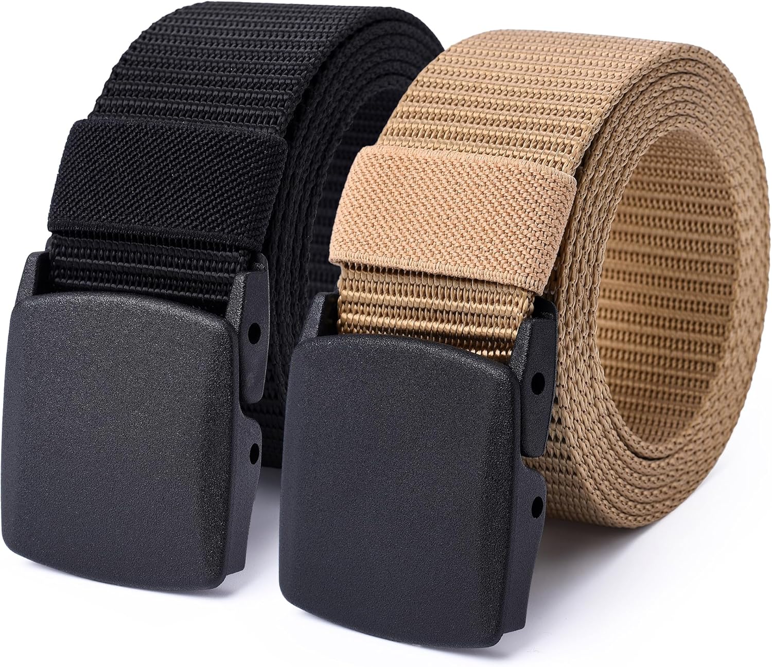 Mile High Life Nylon Web Belt Outdoor Military Belt With TSA Safe Plastic Buckle Belt