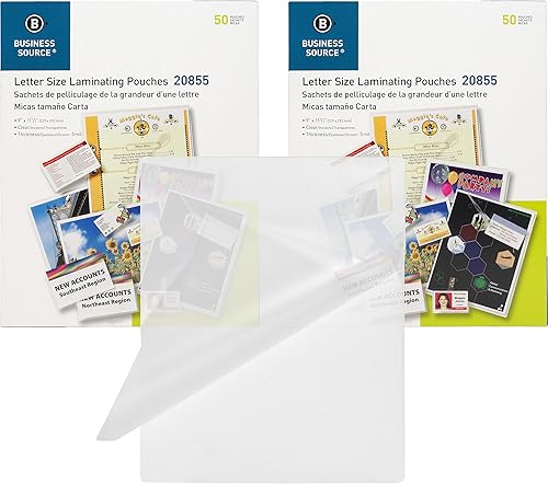 Business Source BSN20855BD - 5 mil Bolsas de laminación transparentes