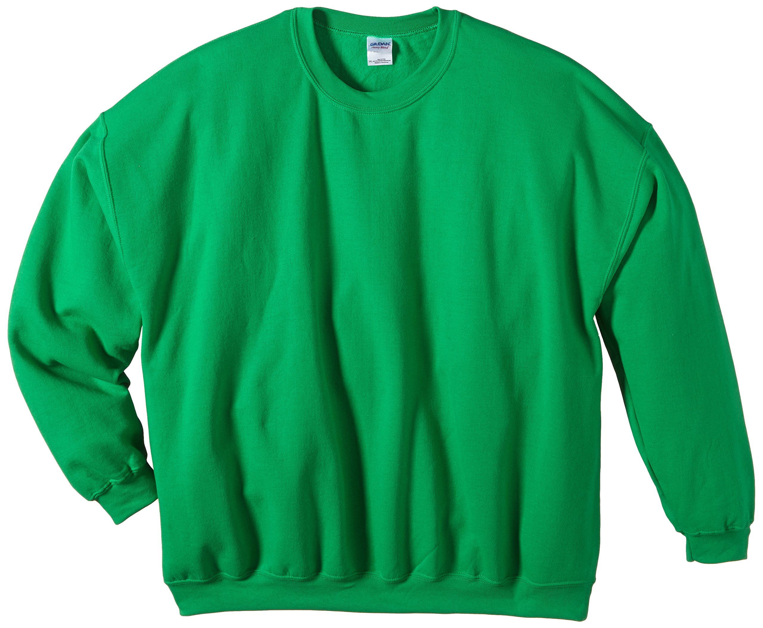 Gildan Men's Green (Irish Green 167) Adult Crew Neck 18000 Long Sleeve Sweatshirt, XX-Large