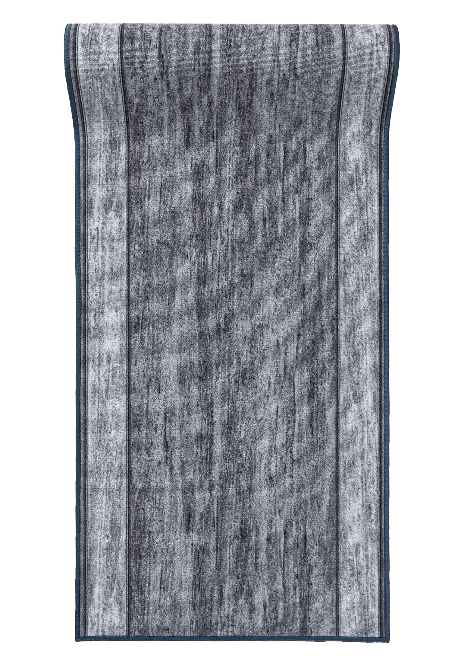 Mazovia Alfombra de Pasillo Larga - Alfombra Antideslizante Motivo Moderno - Pelo Corto - Alfombras de Pasillo por Metros - Alfombras para Pasillos Largos - Gris - 67 x 125 cm