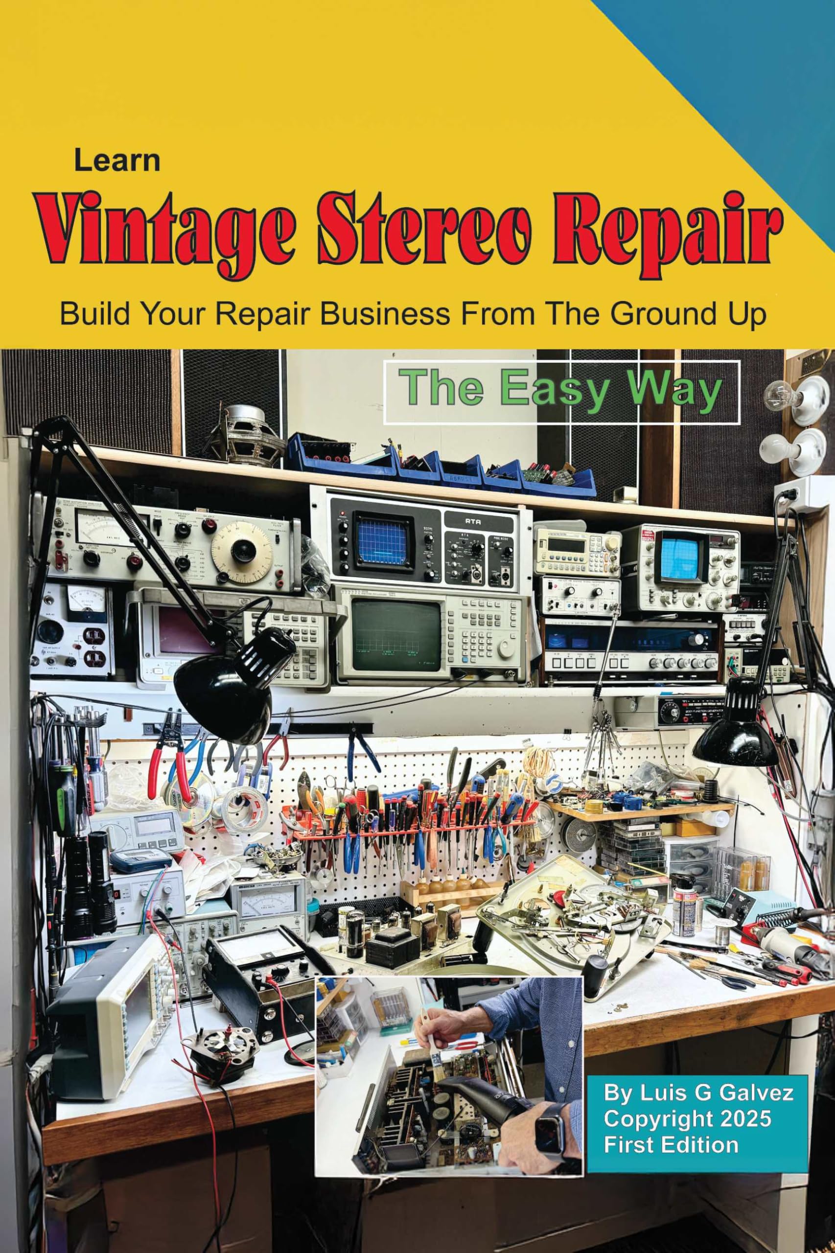 Livre vintage stereo repair pour apprendre à réparer et créer son atelier