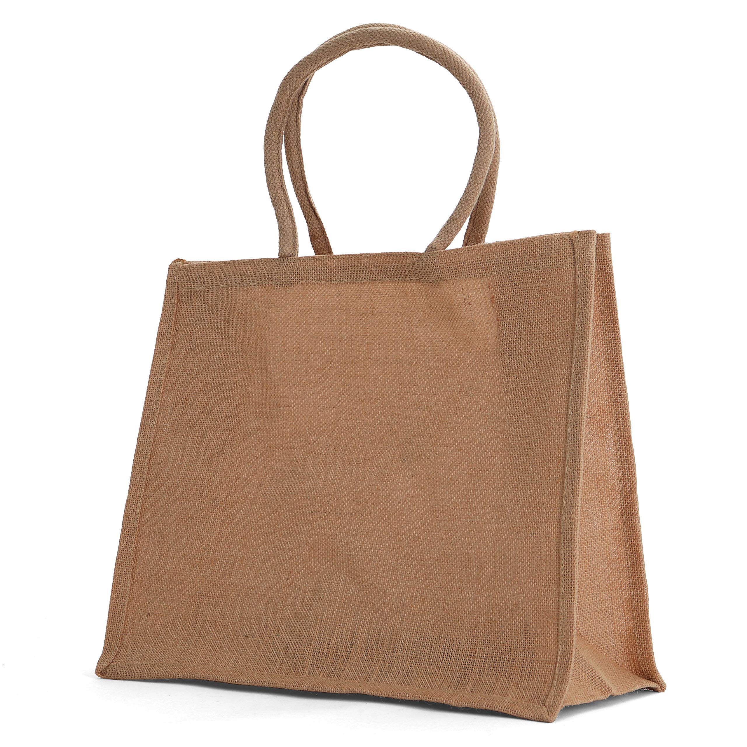 Jute Burlap Tote Bags - Natural Burlap Bags - Reusable Tote Bags