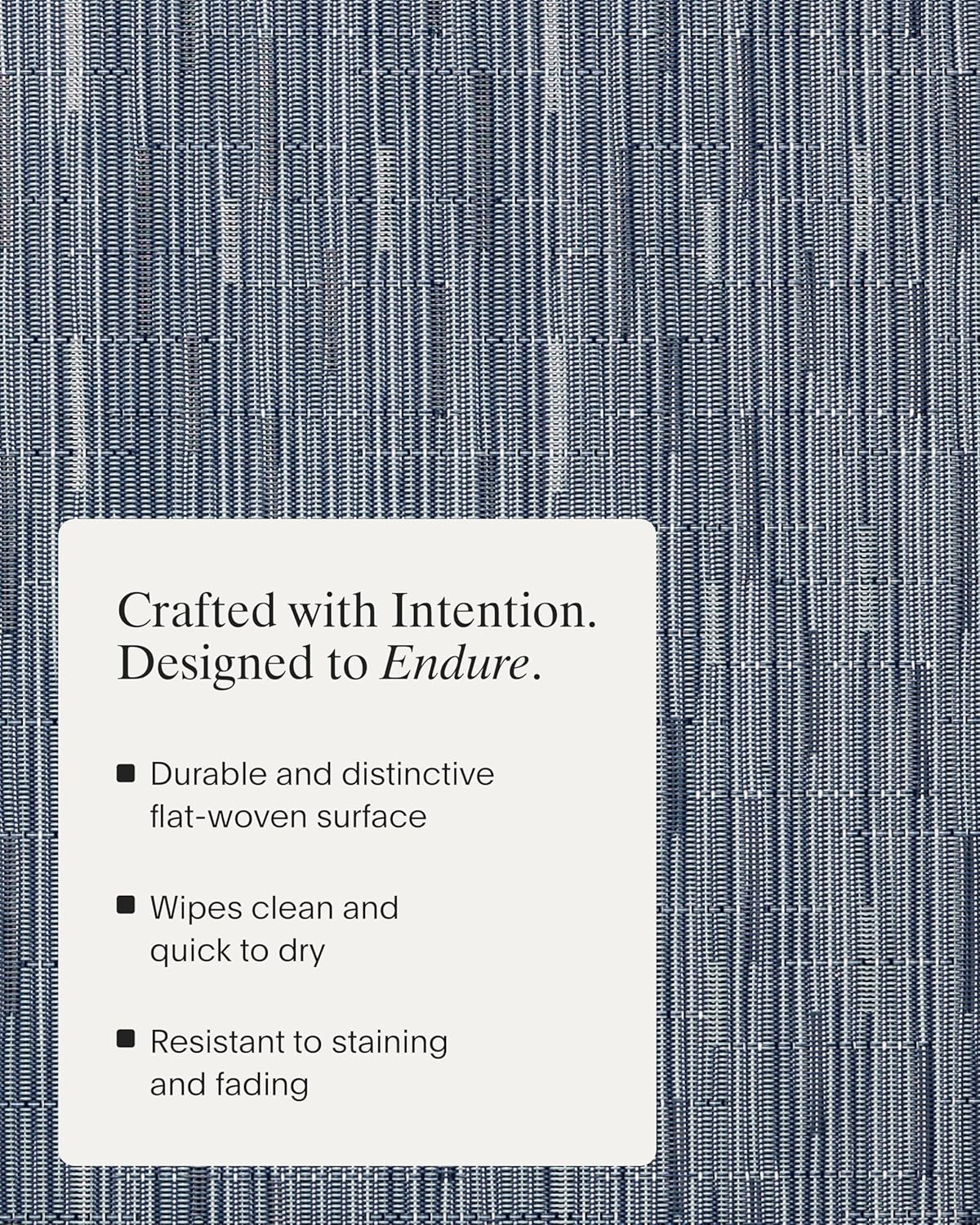 Chilewich Bamboo Placemats Set of 4 - Round Woven Placemats - Reusable, Stain-Resistant, Indoor/Outdoor Tabletop Protection - 15" - Rain