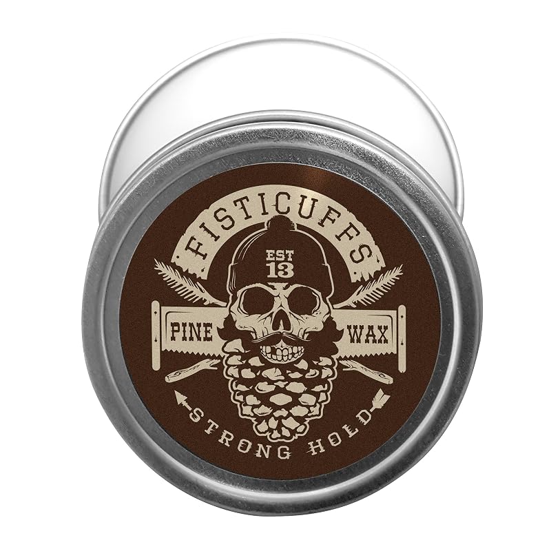 Cera para Bigode Grave Before Shave Fisticuffs com Fragrância de Pinheiro, Fixação Forte, 28 g