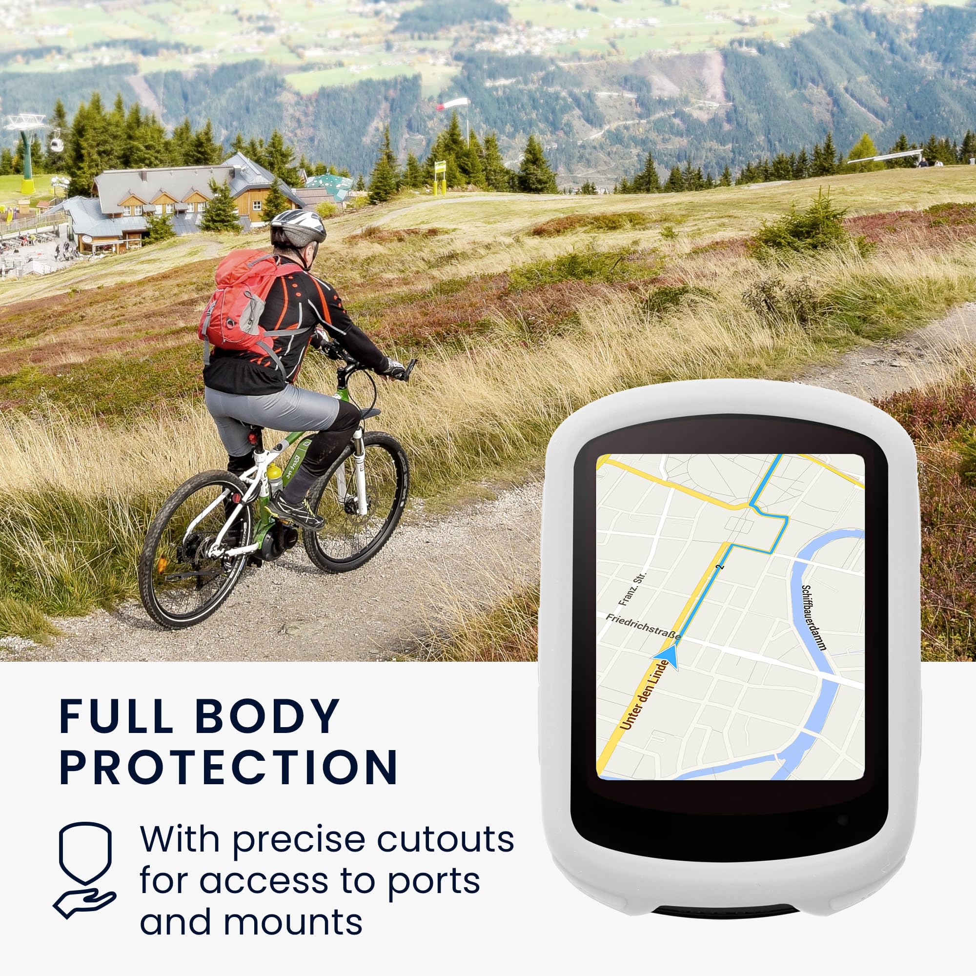 kwmobile Etui kompatybilne z Garmin Edge 840 / Edge 540 Pokrowiec na nawigację rowerową - Pokrowiec ochronny na komputer GPS - Silikon