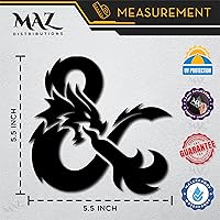 Vista 7 de MAZ DISTRIBUTIONS – Pegatina de Dungeons and Dragons – Vinilo adhesivo duradero para ventana – Adhesivo removible impermeable para botella de agua