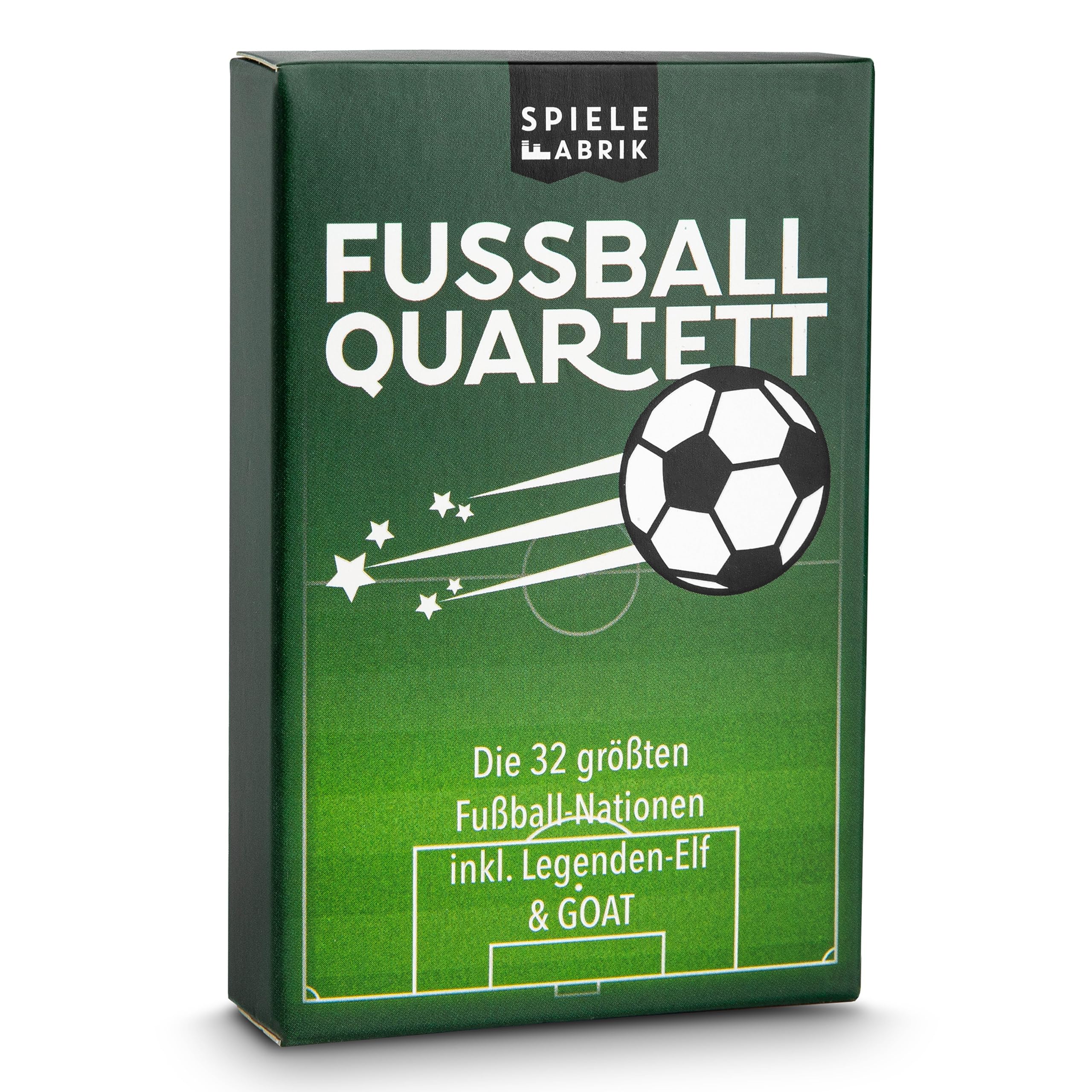Spielefabrik QUARTETT Fussball Spiel für Fußball Fans Quartett Geschenk Fußball Kartenspiel mit den TOP Mannschaften der ewigen Tabelle Fußball Quartett Mitbringsel, Partyspiel