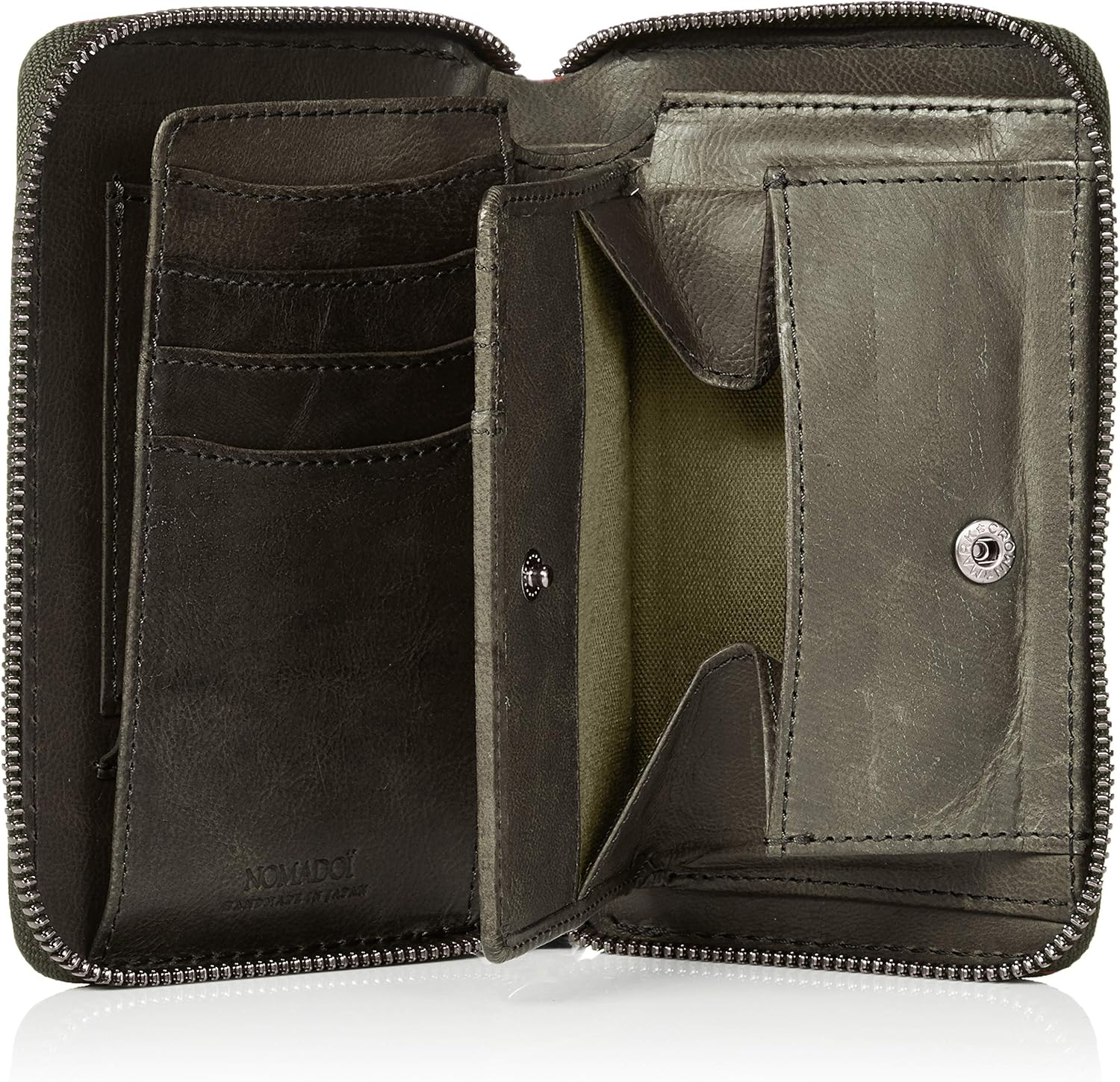 ひし型 美品 ノマドイ NOMADOI 財布 コンパクト ミニ 折り財布 ミドル