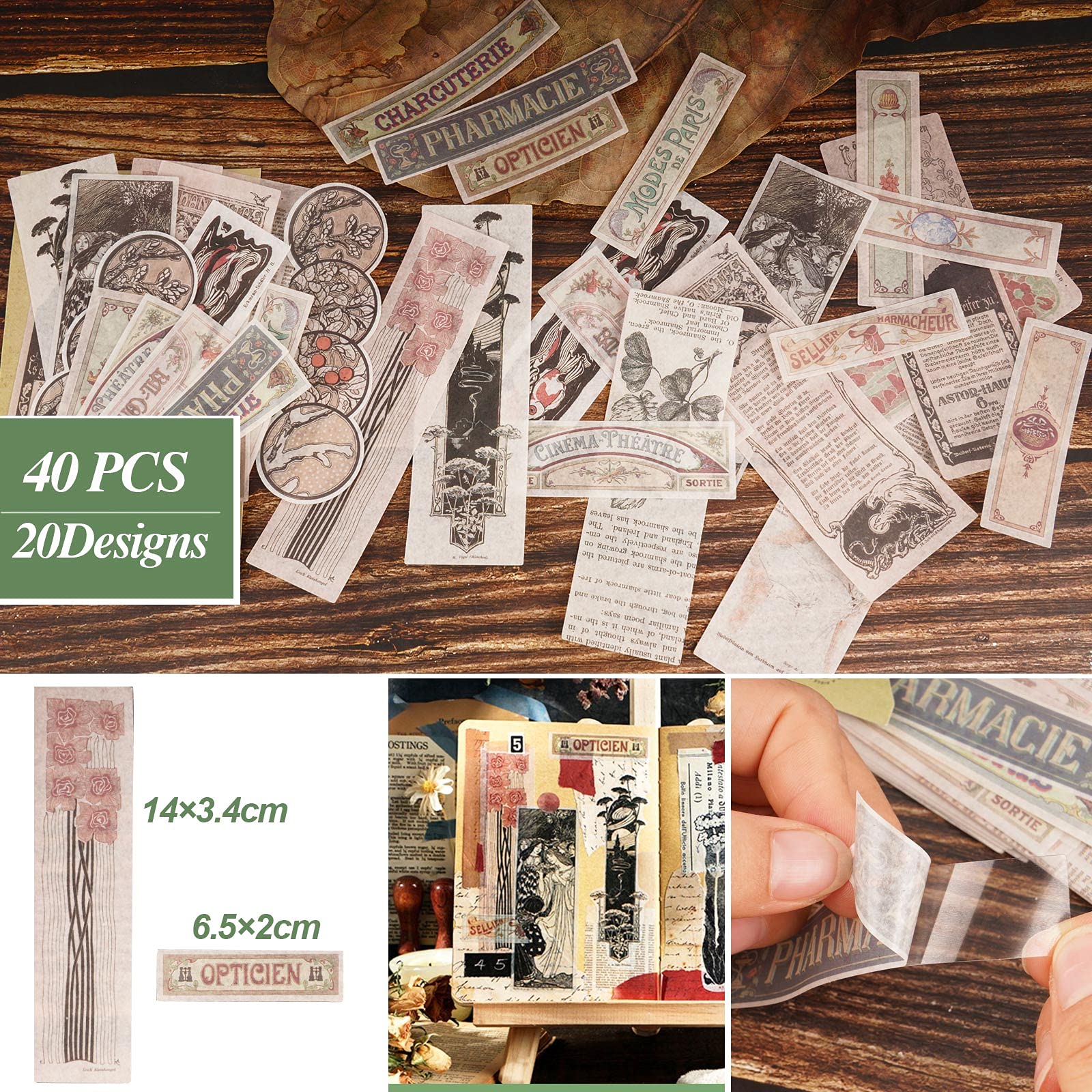 160 stuks vintage scrapbooking-stickers, mensen, washi-stickerset, retro scrapbook, accessoires, figuren, meisjes, vrouwen, stickers, dagboek voor doe-het-zelf envelop, fotoalbum, etikettendagen