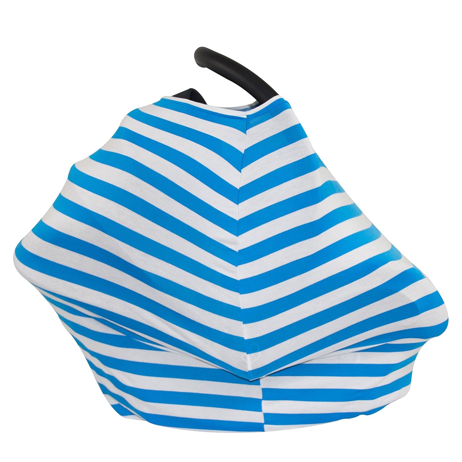 JLIKA Baby Car Seat Covers and Nursing Cover Multi Use (Turquoise/White Stripe)