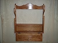 Vista 1 de handmade Estante para 2 pistolas con compartimento de almacenamiento de bloqueo ~ Acabado de roble dorado