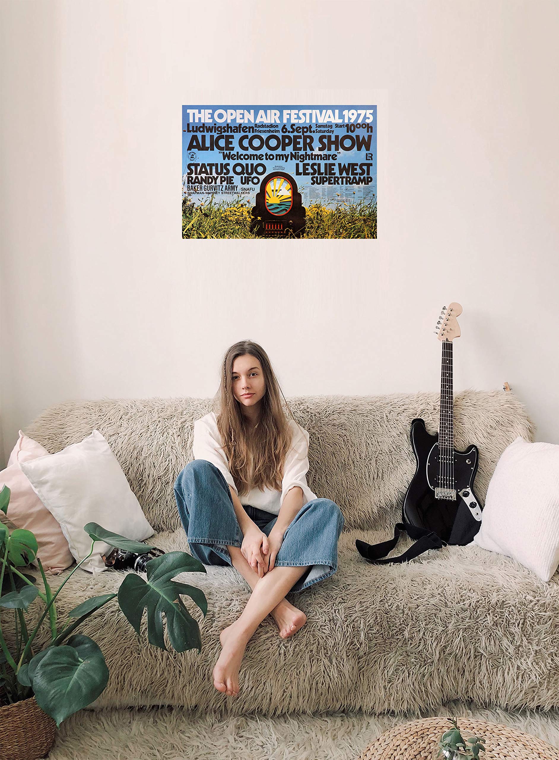 Premium Poster/Plakat | DIN A1 | Wanddeko | Live Konzert Veranstaltung » All The Best Open Air Festival´s - Alice Cooper, Ludwigshafen 1975 «