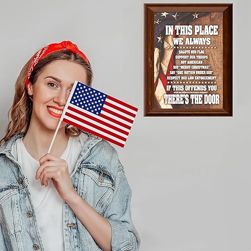 Miniatura 5 de "In This Place-We Salute the Flag & Support Our Troops"-8x10" Wall Decor Print-Ready to Frame. Pro-American, Patriotic Decor for