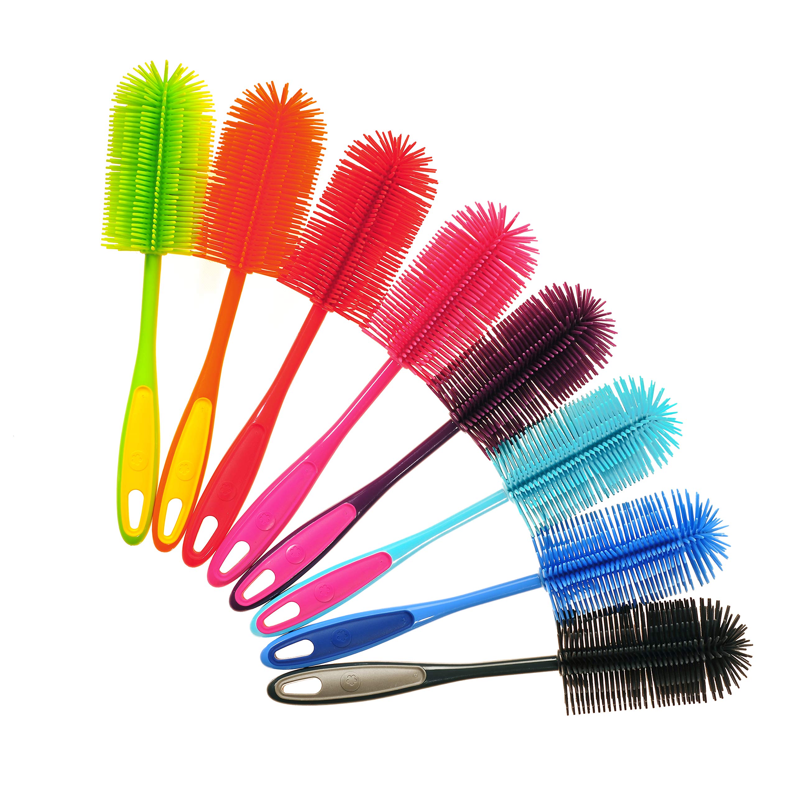 Kochblume Silikon Spülbürste | Premium-Silikon & BPA frei| Hitzebeständig | Spülmaschinenfest | Für Töpfe, Pfannen, Gläser & Geschirr | Farbe: anthrazit