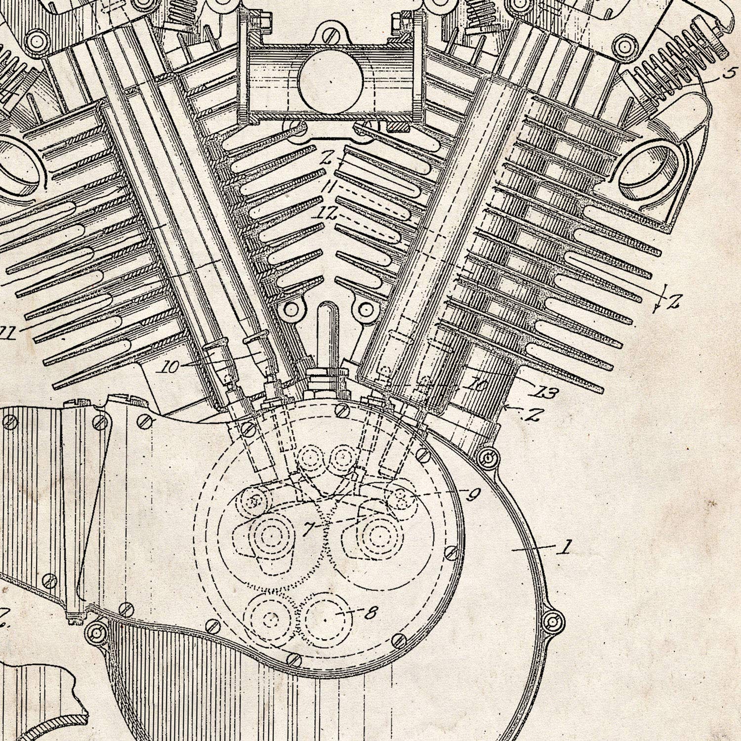 Harley Davidson Brown - Stampa Su Tela - Neibac Tele Moderne - Foto 4