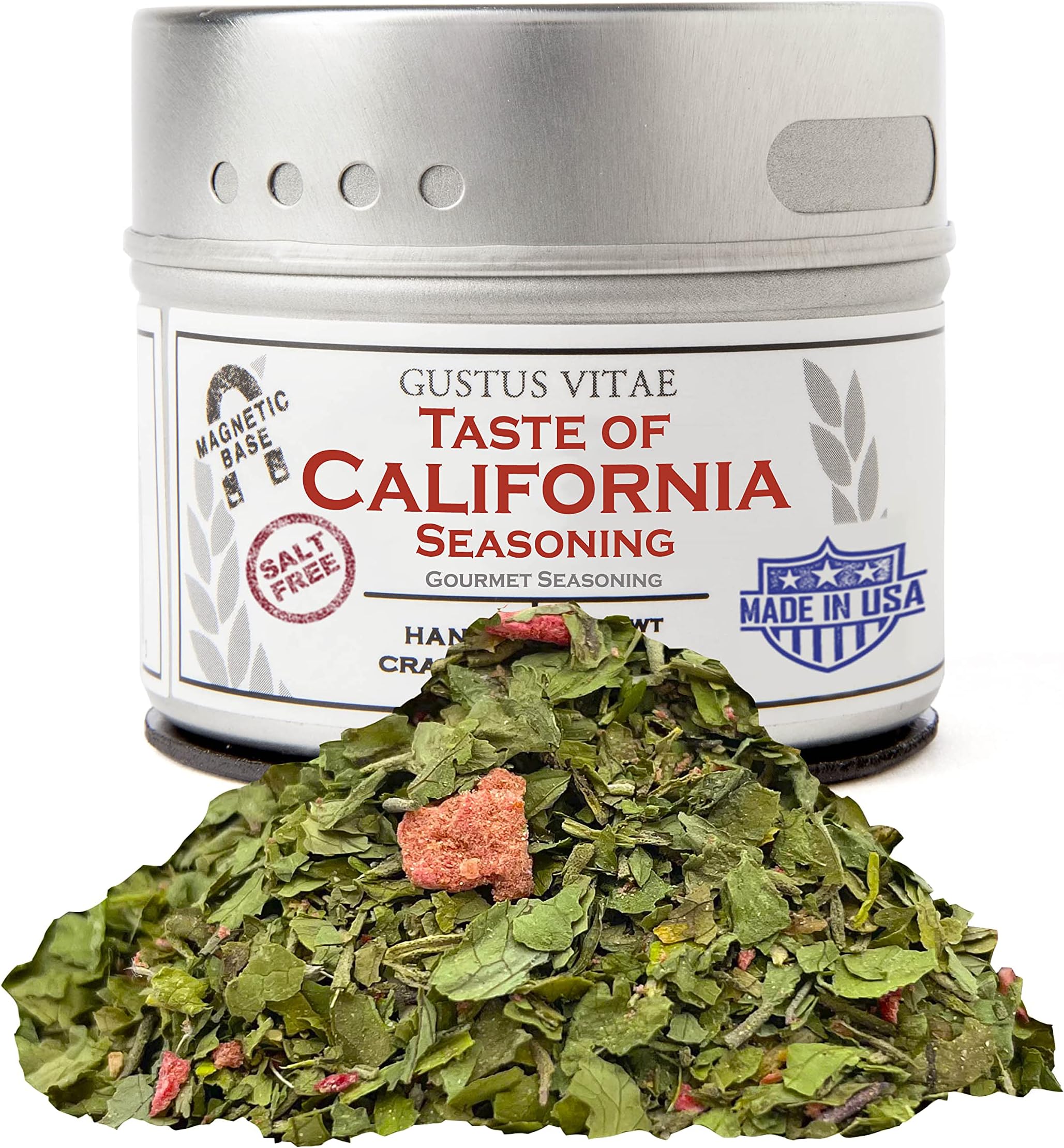 Gustus Vitae - Taste of California - Authentic Artisanal Spice Blend - Gourmet Seasoning - Non GMO - All Natural - Sustainably Sourced - Small Batch - Hand Packed