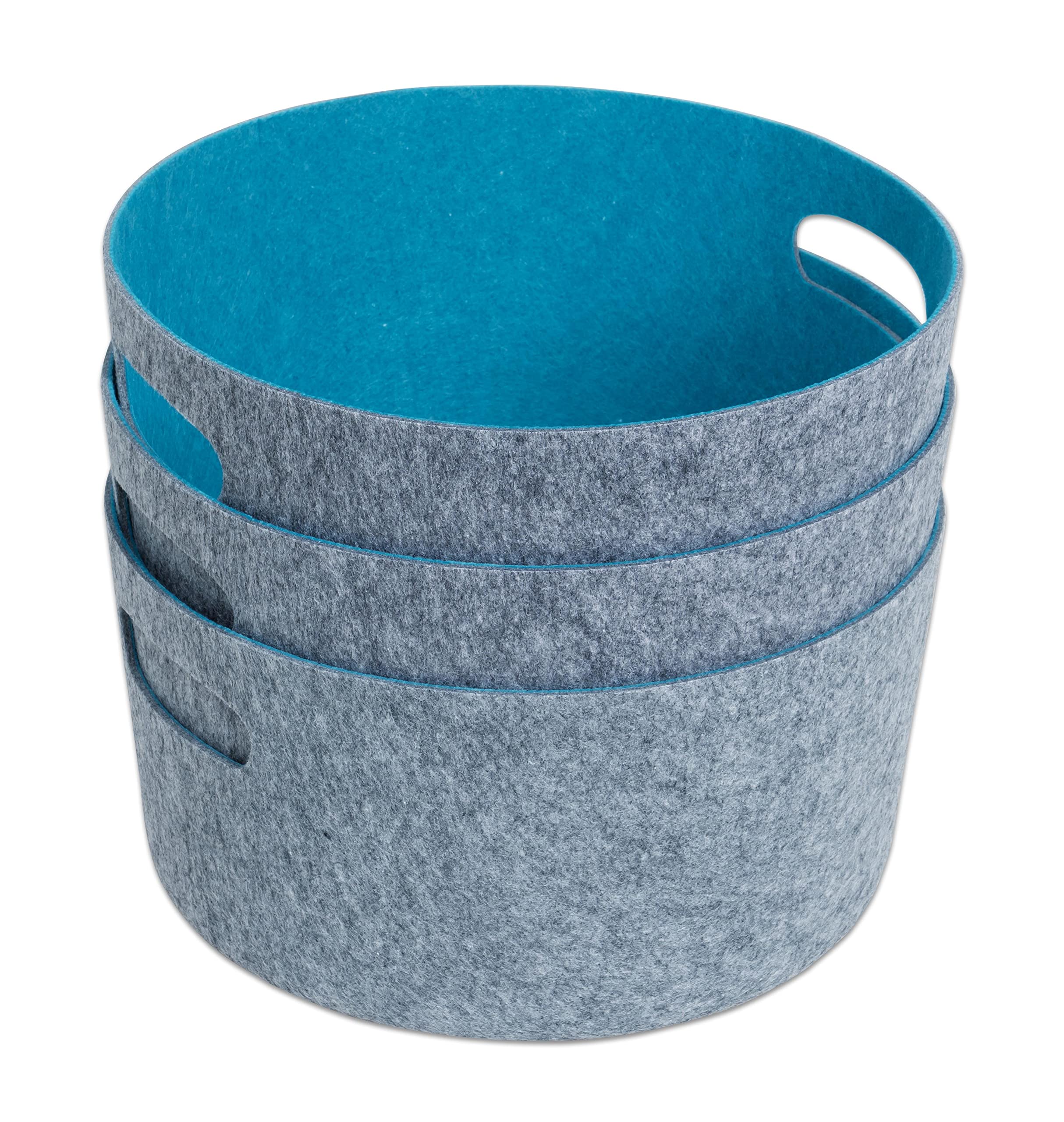 Betzold - Aufbewahrungskorb Filzkorb türkis, Durchmesser 38 cm, Höhe 18 cm