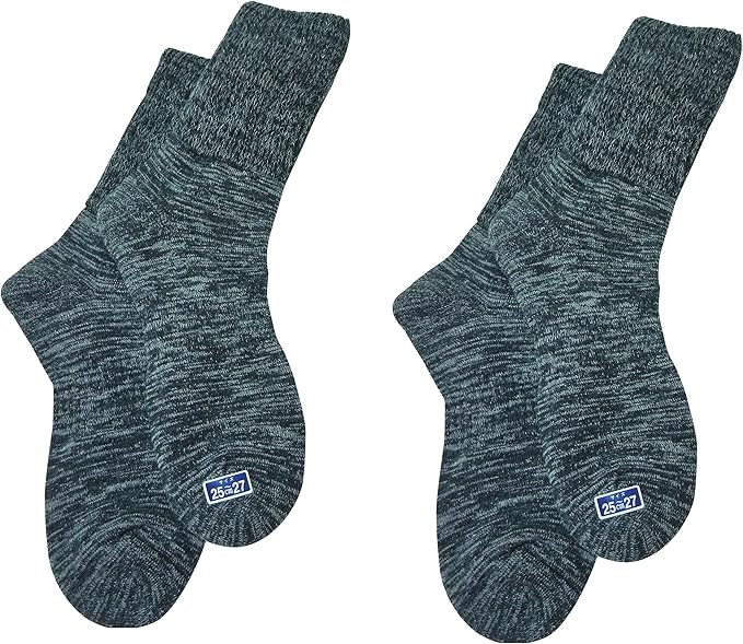 Amazon ２足組 ふかふか厚手ソックス 男性用 グレー スポーツソックス 通販