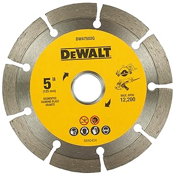 Dewalt DW47502G-IN 5''/125 mm Segmented Diamond Marble Cutting Blade