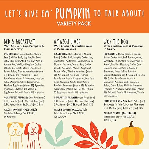 Miniatura 4 de Weruva Comida clásica para perros, Let's Give Em' Pumpkin to Talk About Paquete variado, lata de 5.5 onzas (paquete de 12)