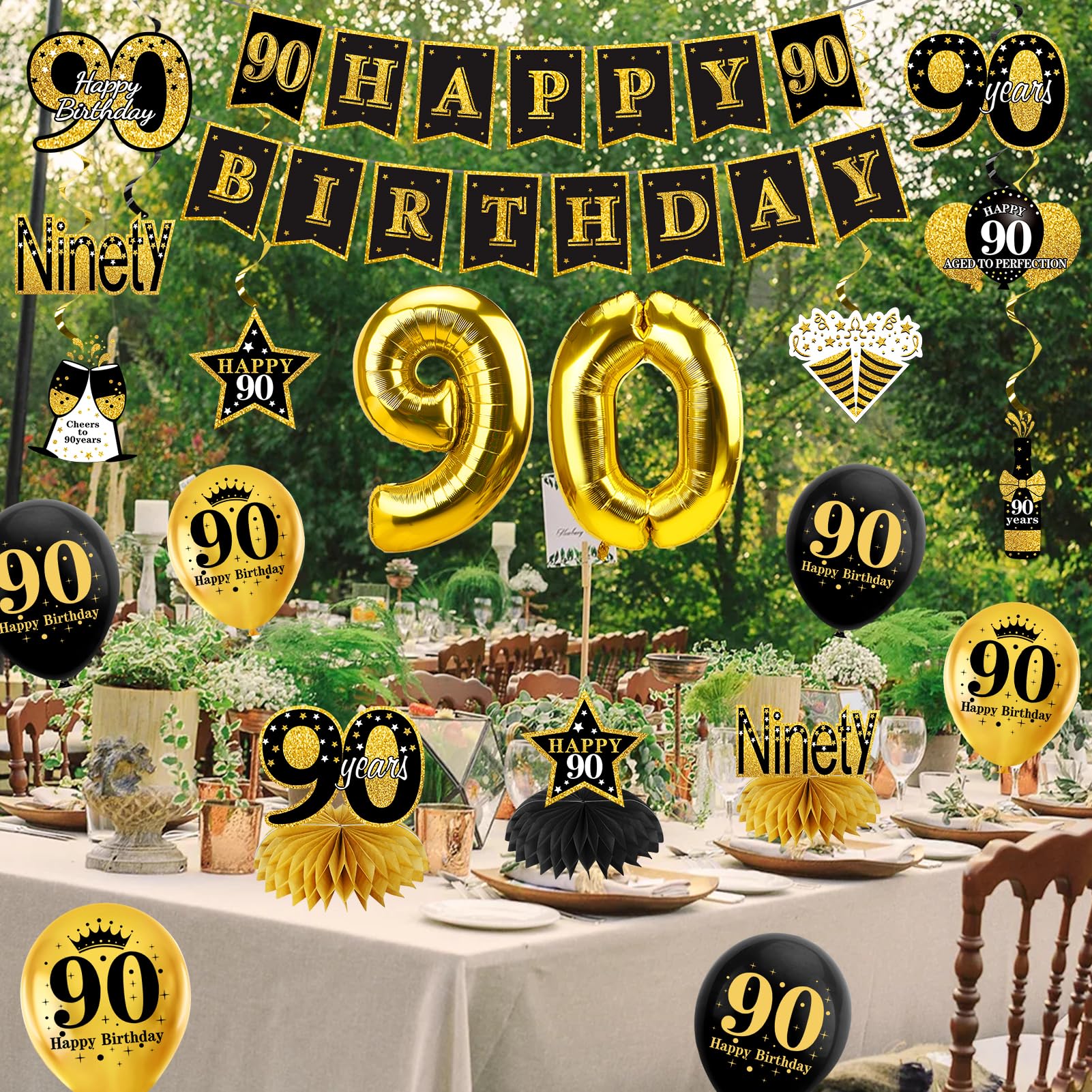 90 Ideas For Men Birthday Party Gold 90th Birthday Party Decorations