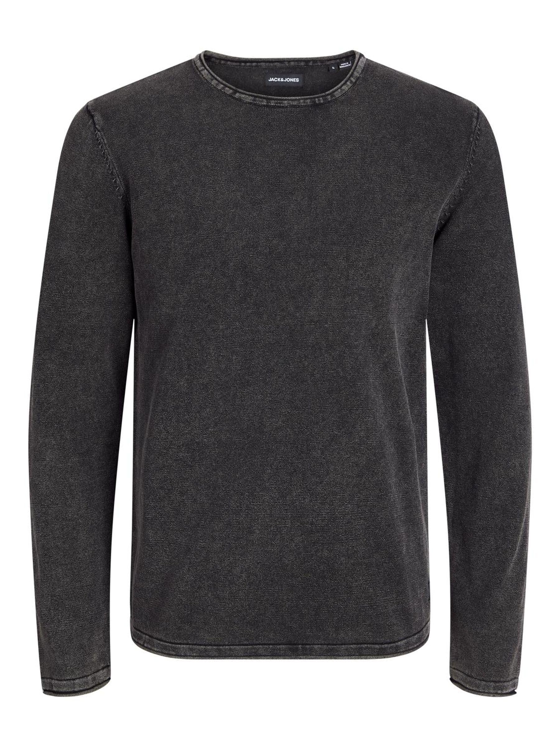 JACK & JONES Mens Jjeleo Knit Crew Neck Noos Sweater, Caviar, XL UK