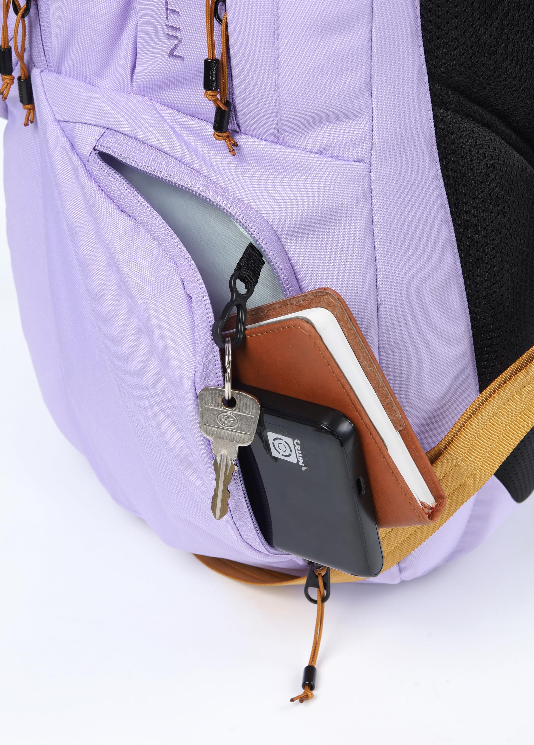 Nitro Future Hero - Zaino per la scuola con organizer per la scuola, con scomparto per laptop da 17 pollici, lavanda, 37L, Casual