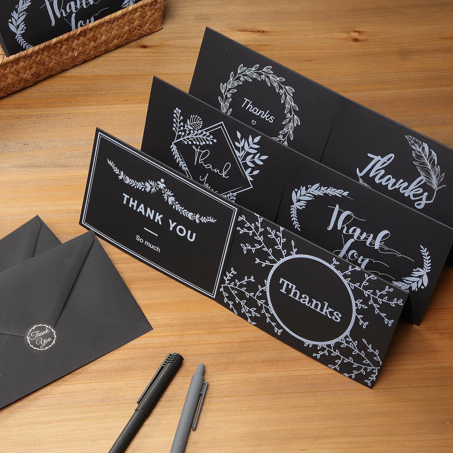 Mr. Pen- Blank Thank You Cards with Envelopes, 18 Pack, 4x6, Thank You Notes with Envelopes, Black Wedding Thank You Cards Wedding, Thank You Note Cards, Baby Shower Thank You Cards - Image 3