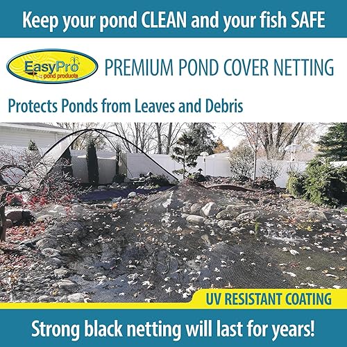 Miniatura 3 de EasyPro NP2020 Premium - Red de cubierta de estanque de 34 pulgadas, 20 pies x 20 pies con 8 estacas