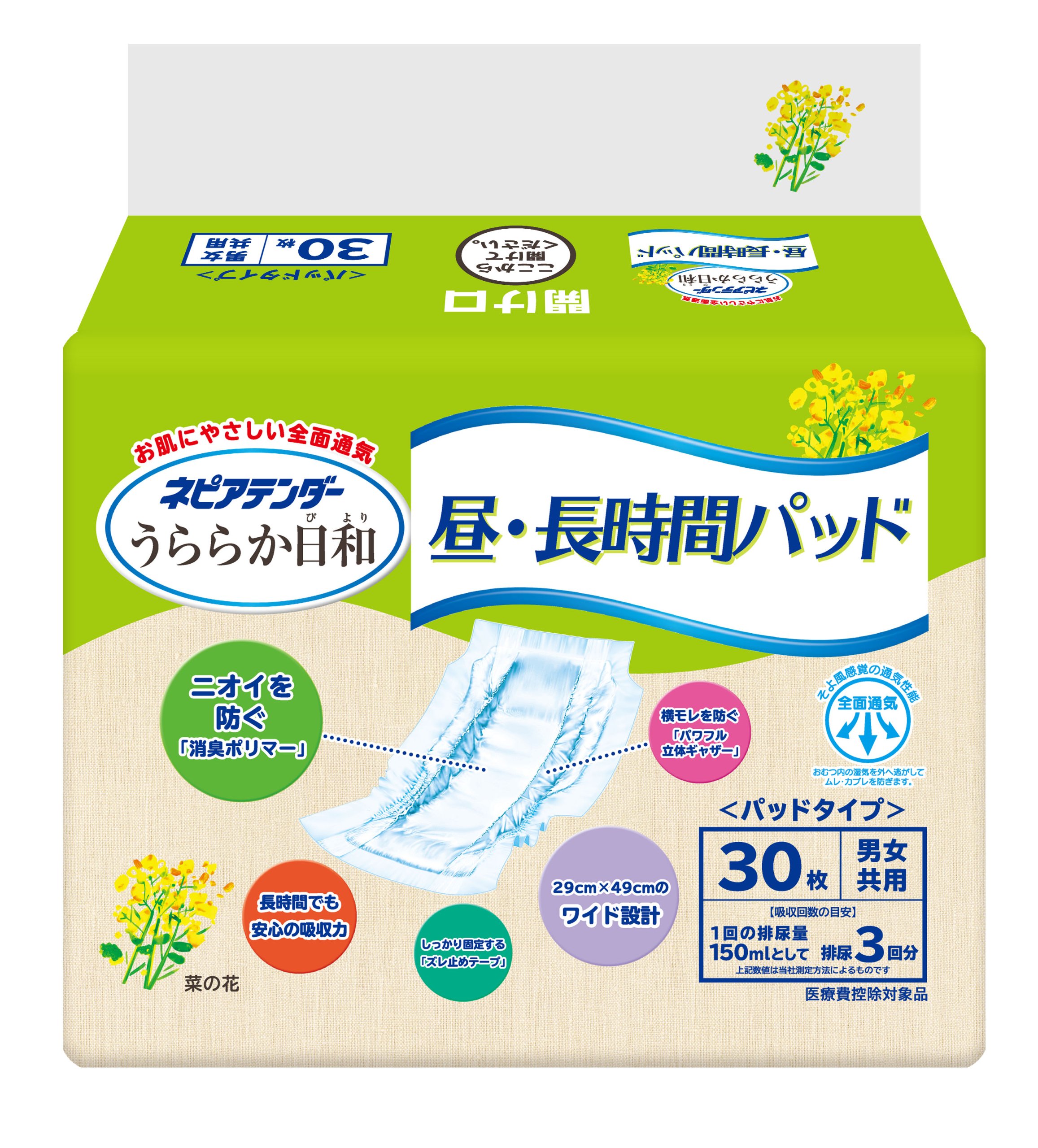 Amazon | ネピアテンダー うららか日和 昼・長時間パッド 30枚 (テープ 
