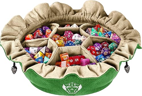 Miniatura 41 de CardKingPro Bolsas para Dados Inmensos con Bolsillos - Negro - Capacidad para más de 150 Dados - Ideal para Acaparadores de Dados [Diseño Patentado]