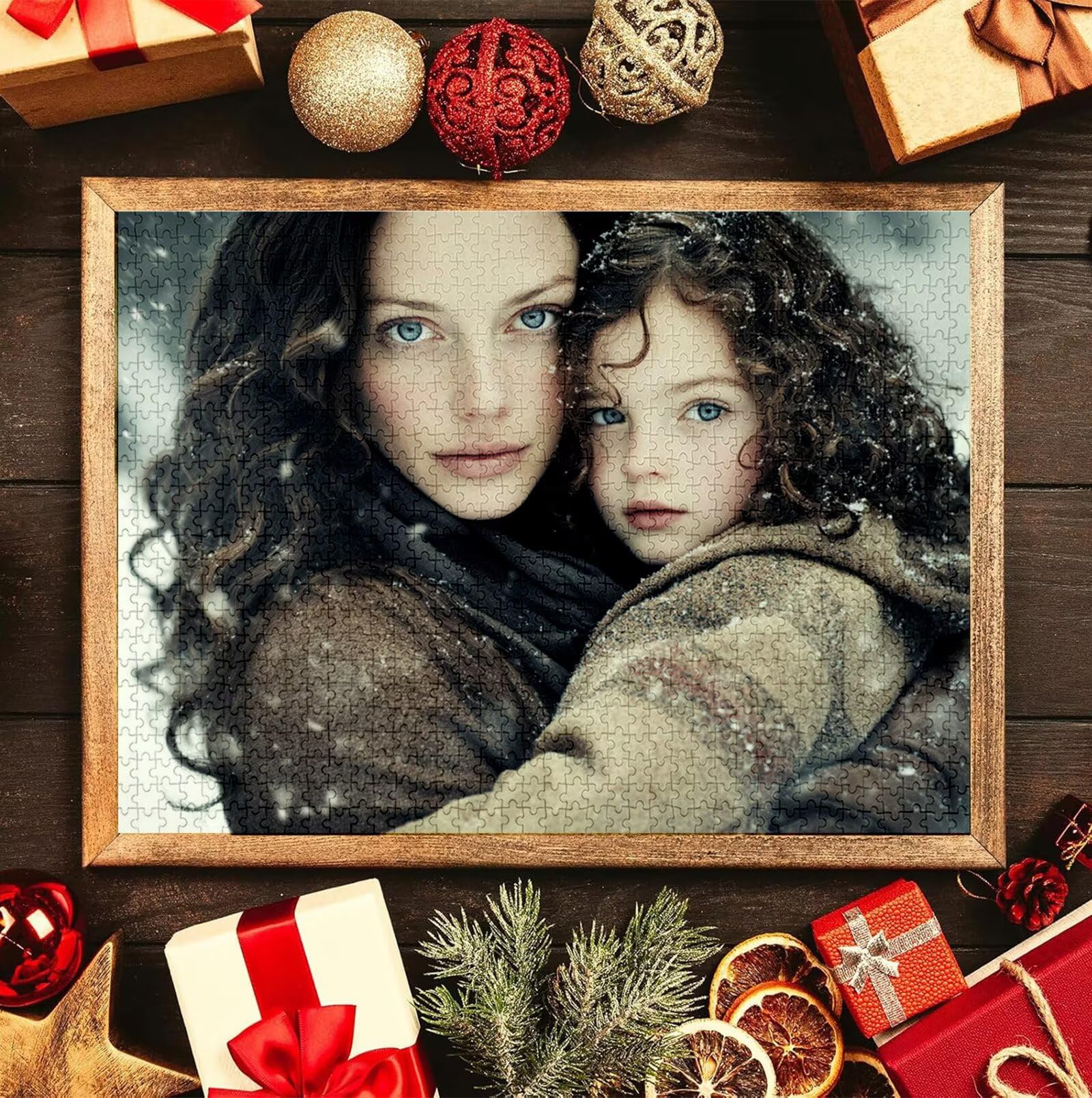 Puzzle Personalizado con Foto, Personalizada Rompecabezas Personalizado Diseña tu Logo Foto o Texto, Personalizado Navidad Halloween San Valentín Parejas Niños Familia Amigos h-2493