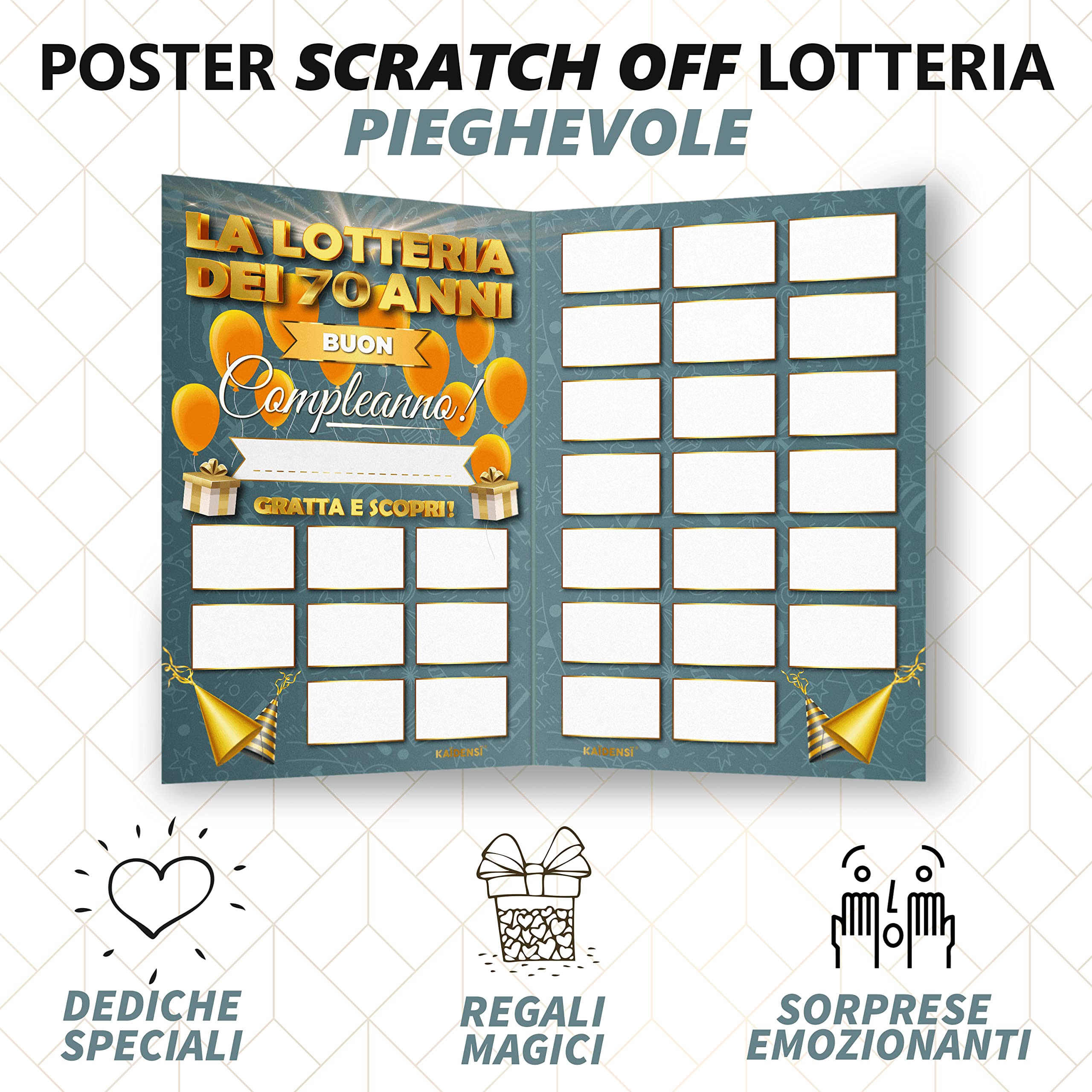 Personalisiertes Rubbelkalender Zum 30. Geburtstag – Maxi-Gratta E Vinci Spiel, Version A3