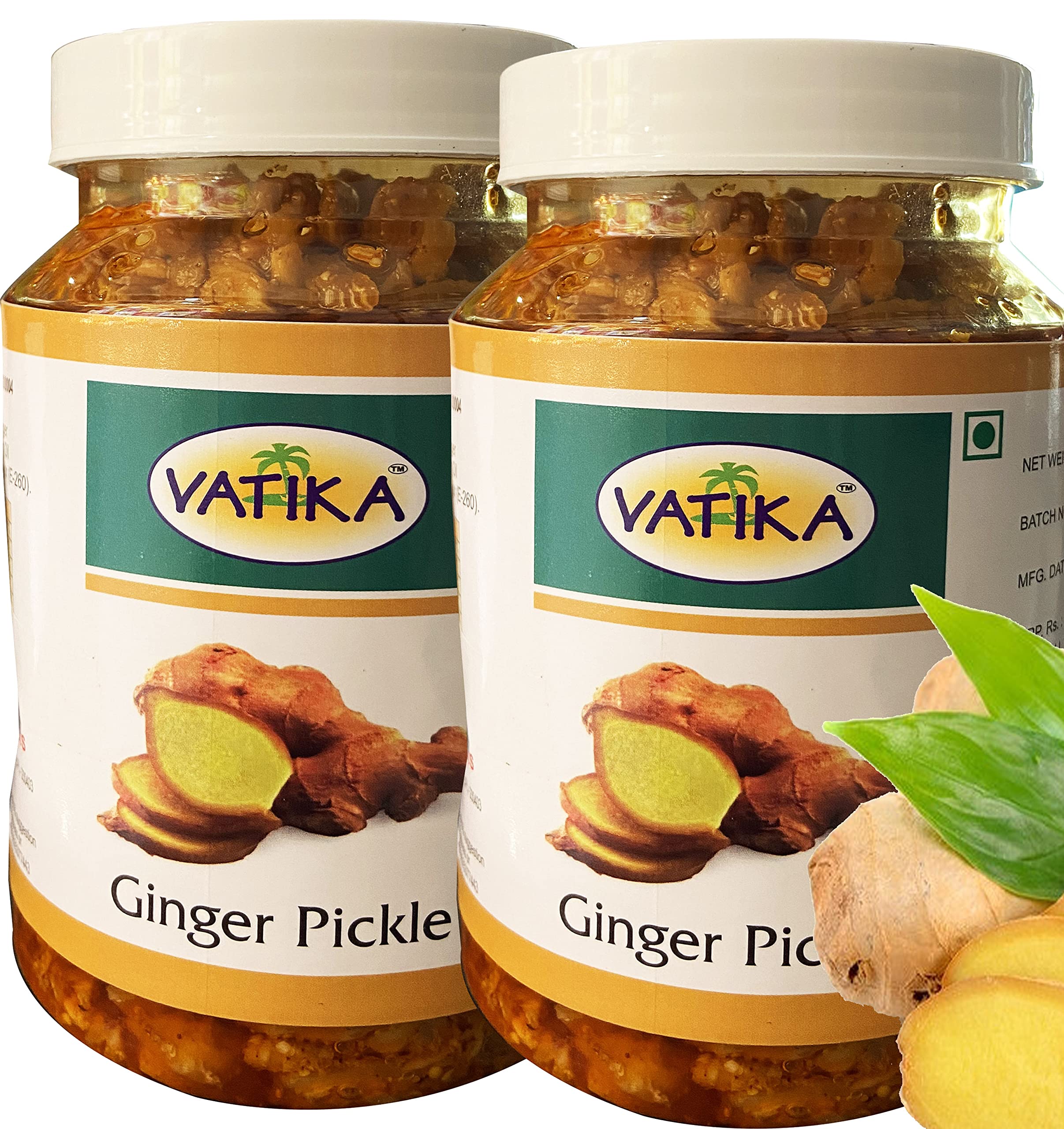 Ginger Pickle Made in Mustard Oil | Adrak Pickle -400gm X 2 (Pack of 2) | Sarao ke Tel me bana Hua Adrak ka Achar