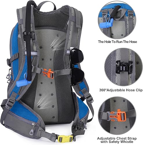 Miniatura 4 de SEMSTY Mochila de hidratación de 20 litros y 2 L, mochila de agua, paquete de hidratación aislada para senderismo, ciclismo, correr